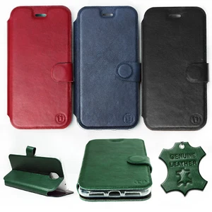 Mobiwear Hülle für Apple iPhone 13 Pro Max | Echt Leder Leather Handy Case Cover