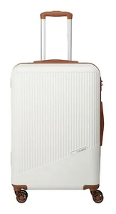 travelite Bali BALI 4w Trolley M Trolley White / Cognac weiß hellbraun Neu - Bild 1 von 6