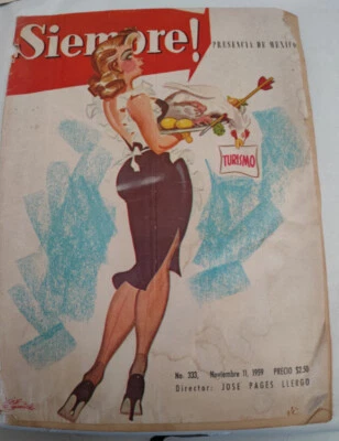 REVISTA SIEMPRE PRESENCIA DE MEXICO TURISMO, LUNA AÑO 1, PULICIDAD, ETC. 1959 - Imagen 1 de 4