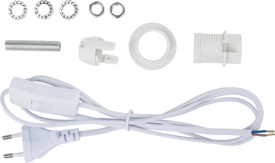 VBS Lampenfassung E14 weiß mit Schalter und Kabel 1,7m A++ - Bild 1 von 1