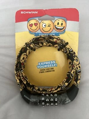 NEW Schwinn Express Yourself! 6mm Bike Symbol Combination Lock Emojis - Image 1 of 2