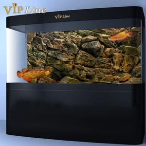 Aquarium Background Poster Rock Wall HD Fish Tank Decor Landscape 24 36 48 72 - Picture 1 of 6