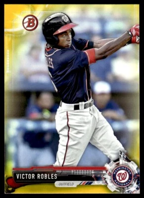2017 Bowman Prospects Yellow Victor Robles Washington Nationals - Image 1 of 2