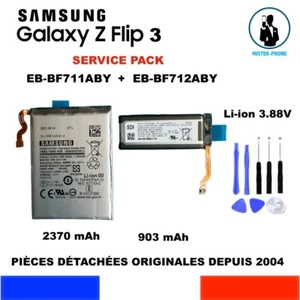 KIT BATTERIES ORIGINALE SAMSUNG GALAXY Z FLIP 3 SM-F711 SERIE GENUINE BATTERIES - Foto 1 di 16