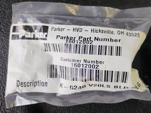 NEW SEALED PARKER Hydraulic Valve 16012002 V20LS BLD PLG K-6240 PLUG KIT - Picture 1 of 2