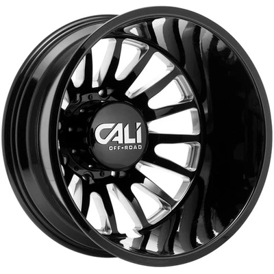 Cali Off-Road 9110D Summit Dually Rear 20x8.25 8x210 -232mm Black/Milled Wheel - Image 1 of 4