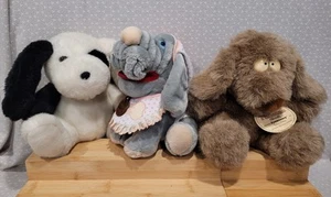 Vintage Wrinkles Baby Hound Puppy Boynton Thomas Main Joy Spot Dog Plush Set - Picture 1 of 17