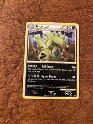 Pokémon TCG Tyranitar Unleashed Card 26/95 Regular Rare NM English - Image 1 of 3