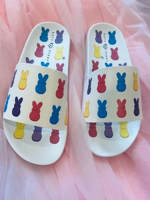Peeps X Katy Perry Peeps Bunny Slide Slipper Women's Size 8M Easter - Image 1 of 3