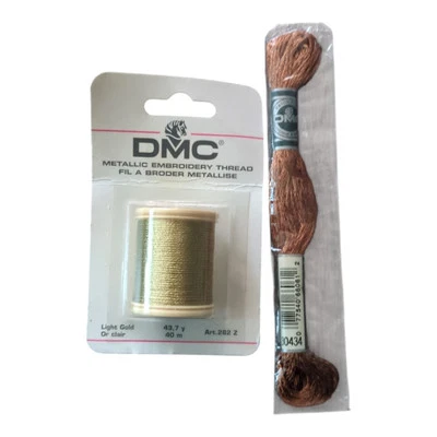 DMC Metallic Embroidery Thread 43.7yd Light Gold - Image 1 of 3