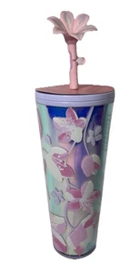 ¡NUEVO! Vaso Starbucks Cherry Blossom 2024 con tapa de pajita de flor de cerezo RARO - Imagen 1 de 5