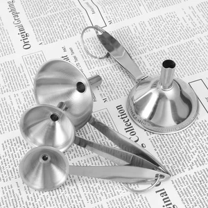 Juego de 2 mini embudos de acero inoxidable embudo salsa de soja - Imagen 1 de 11
