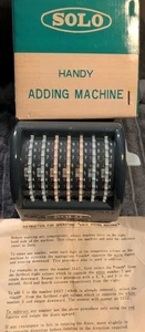 Solo Adding Machine Vintage Handy Sears Roebuck Co Japan 3 5854 New Box +Paper  - Picture 1 of 9