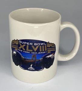 Super Bowl 48 Coffee Mug Denver Broncos Seattle Seahawks  New York New Jersey - Picture 1 of 2