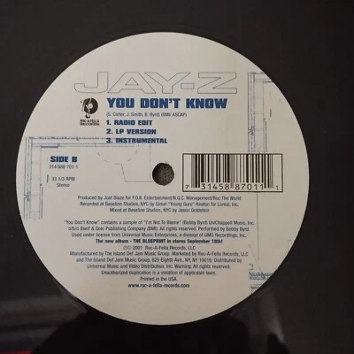 Jay-Z ‎– IZZO H.O.V.A. Roc-A-Fella Records ‎– US - 12" Vinyl Hip Hop - Image 1 of 4