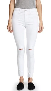 AG Jeans Women's Farrah High Rise Skinny Ankle Pant, White, 28 - Picture 1 of 6