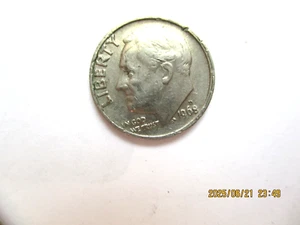1968D ROOSEVELT DIME D MINT MARK, HAS DOUBLE DIE ON THE RIM & CA FUESD TOGEATHER - Picture 1 of 5