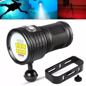 8000 Lumens Diving Torch Diving Flashlight for Photography Video Fill Light - Picture 1 of 12