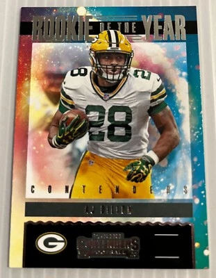 2020 Panini Contenders - Rookie of the Year Contenders #RY-AJD AJ Dillon (RC) - Image 1 of 2