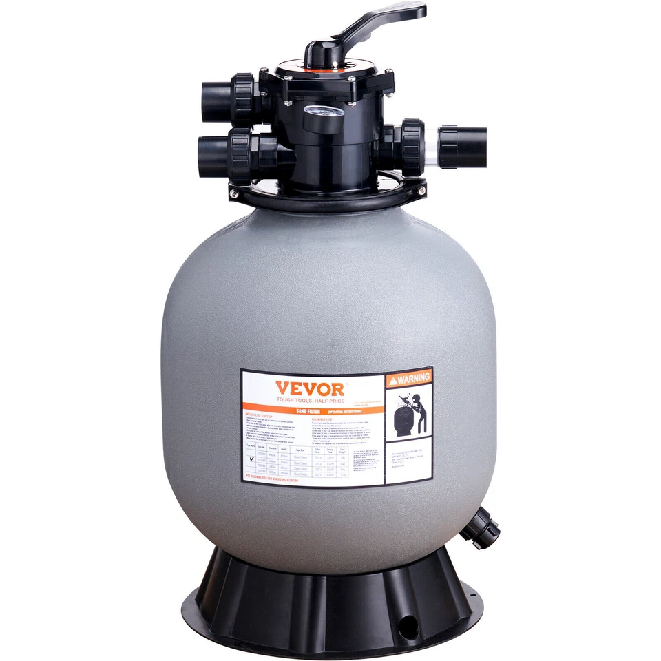 VEVOR 25033BX Sand Filter for 19" Above Inground Swimming Pool Sand Filter with 7-Way Valve