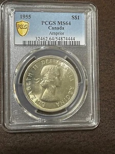 1955 PCGS MS64 Canada DOLLAR Silver Arnprior - Picture 1 of 5
