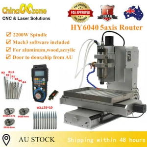6040 5 Axis 2200W CNC Router Machine Carving Drilling Milling Engraver Aluninum - Picture 1 of 10