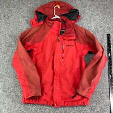 Marmot Hoodie Ski Jacket Mens Small Full Zip Red Waterproof Pockets