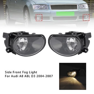 Pair Side Front Bumper Fog Light For Audi A8 D3 2004-2007 4E0941700A QZ - Picture 1 of 14