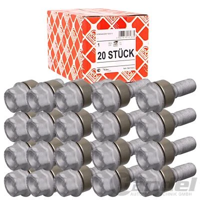 20x FEBI BULLONI RUOTA CERCHI IN ACCIAIO/LEGA adatti per Porsche Panamera Cayman 911 - Immagine 1 di 2