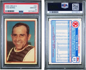 Yogi Berra PSA 9 MINT 1985 Circle K #33 New York Yankees 101748015 POP only 14 - Picture 1 of 1