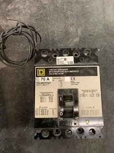 Square D FHL360701021 Typ Shunt-Trip 120 V 3 P 70 Amp 600 VA Schutzschalter (37D3 - Bild 1 von 4