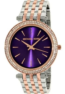 Michael Kors Darci Deep Purple Crystal Dial & Rose Gold Bracelet Watch MK3353 - Picture 1 of 7