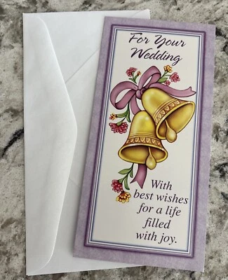 Portatarjetas de regalo para dinero de boda campanas de boda Stockwell tarjeta de felicitación Foto 1 de 4