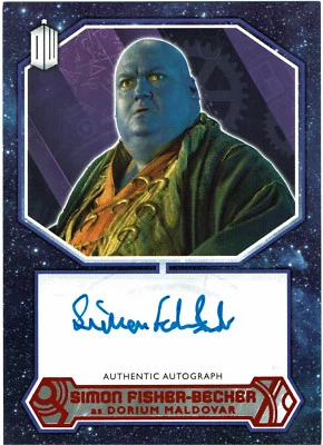 Doctor Who 2015 Autograph Simon Fisher-Beck Dorium Maldover Red Parallel #06/10 - Image 1 of 2
