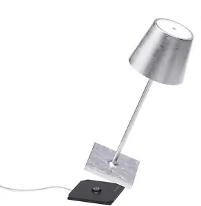 Lampada a led da tavolo Poldina Pro Mini Foglia Argento LD0320BFA Zafferano - Foto 1 di 5