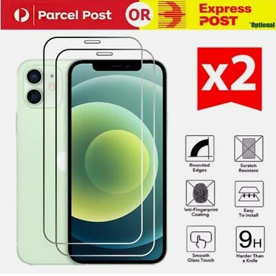 2x Tempered Glass Screen Protector For iPhone 16 15 14 13 12 11 Pro Max XR Plus - image 1 of 4