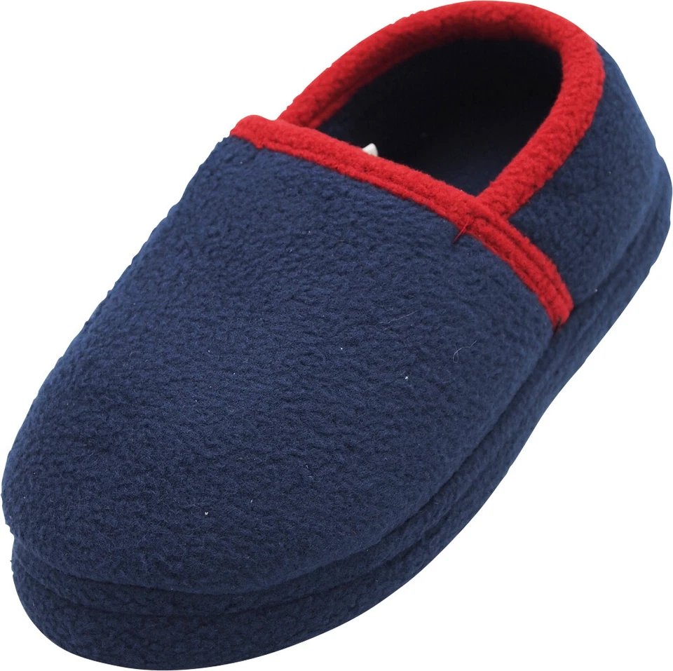 Norty Toddler Boy's Kids Fleece Memory Foam Slip On Indoor Slippers Shoe - Image 1 of 1