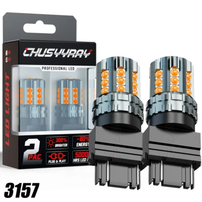 For Dodge Ram 1500 2500 3500 3000K Amber 3030 SMD Bright LED Turn Signal Light - Image 1 of 4