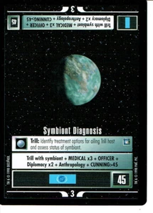 STAR TREK CCG DS9 RARE CARD SYMBIONT DIAGNOSIS lp - Picture 1 of 1