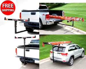 350LB Load Extender Truck Hitch Support Haul Ladder Lumber Rack Roof Tailgate - Picture 1 of 12