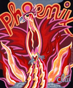 JACQUELINE DITT - Phoenix from the Ashes 2020 Gemälde Phönix aus der Asche - Imagen 1 de 2