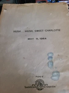 Hush Hush Sweet Charlotte 1964 Rainbow Final Script W/Photos from Heritage 2024 - Picture 1 of 12