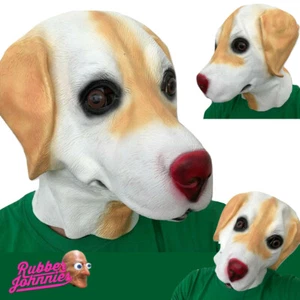 Golden Labrador Dog Mask Latex Animal Masks Costume Accessory Canine Pup Cosplay - Picture 1 of 9