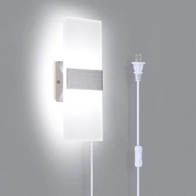 TRLIFE Wall Sconce Plug in, Modern 1 Pack, Silver-6000K Cool White  - Image 1 of 4