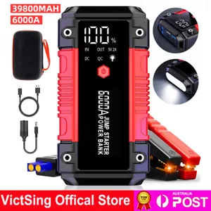 39800mah 6000A Portable Car Jump Starter Booster Power Bank Battery Charger 12V - Picture 1 of 13