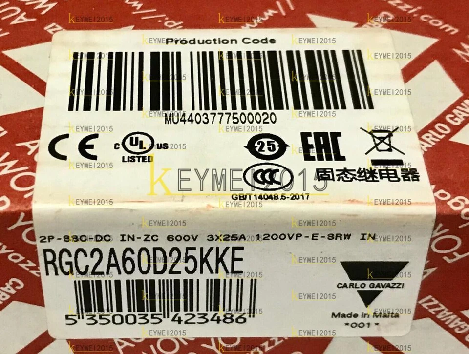 1PCS CARLO GAVAZZI Solid State Relay RGC2A60D25KKE - Image 1 of 1