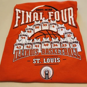 Illini  U of I 2005 NCAA Final Four Basketball St. Louis Vtg Shirt Men Small - Picture 1 of 11
