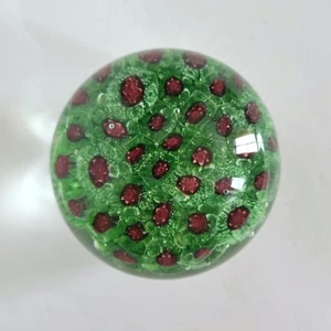 Fermacarte Vetro Murrine Palla Vintage Sfera Circonferenza 20 cm - Foto 1 di 4