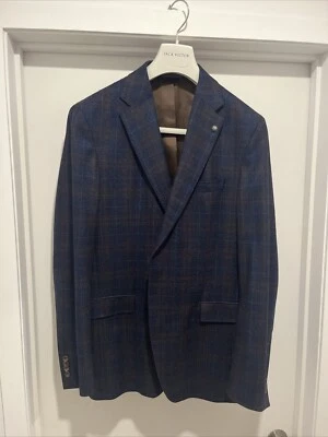 Abrigo deportivo Jack Victor 44L azul marino y marrón a cuadros Foto 1 de 4