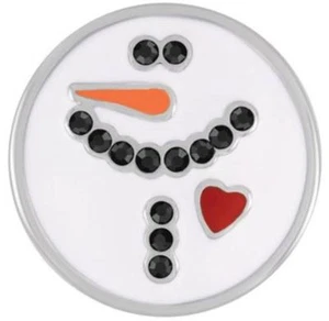 Ginger Snaps Jewelry SALE! “White Snowman” Snap #19-27 - Picture 1 of 1